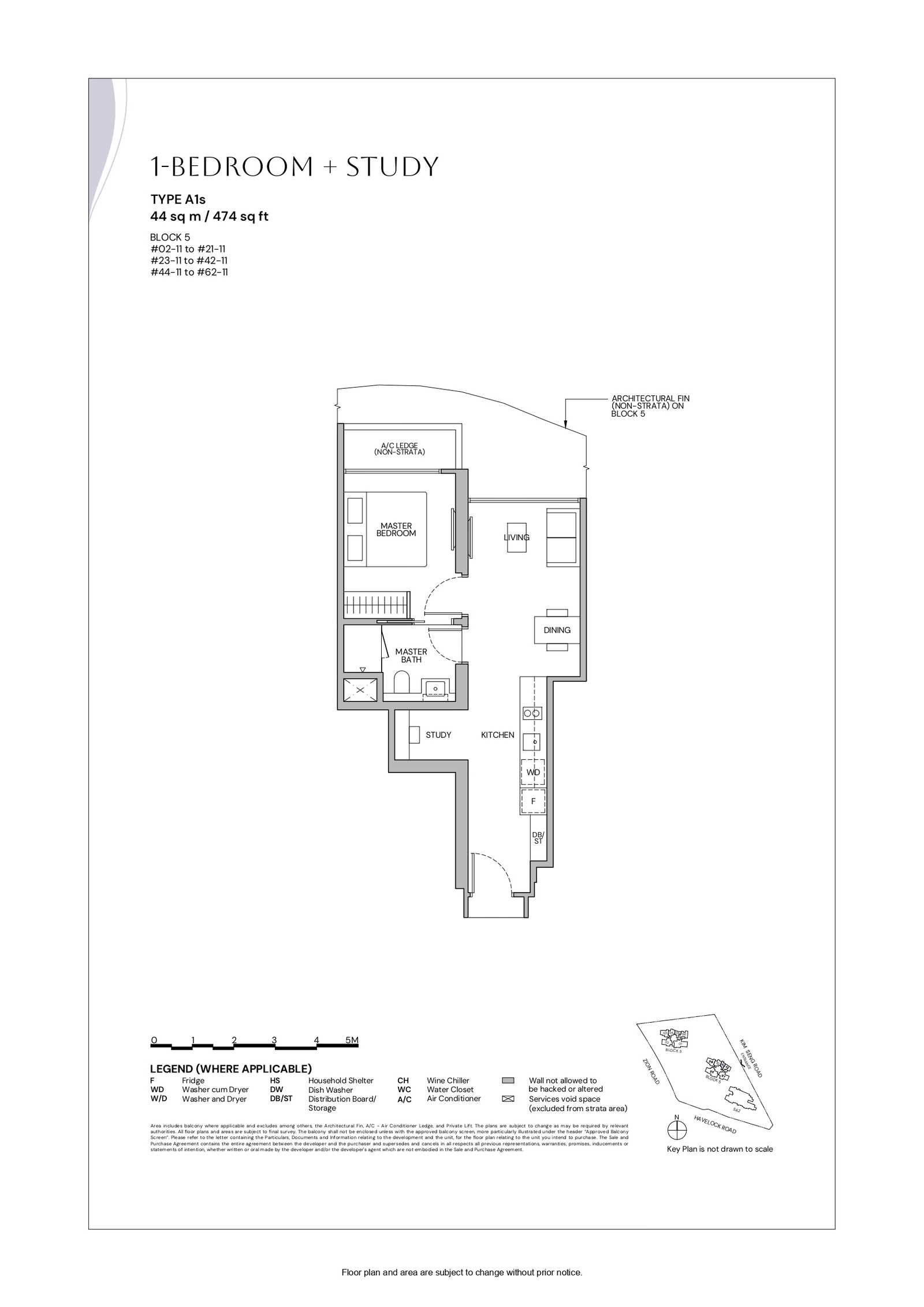 Zyon Grand 1 Bedroom Floor Plan 1