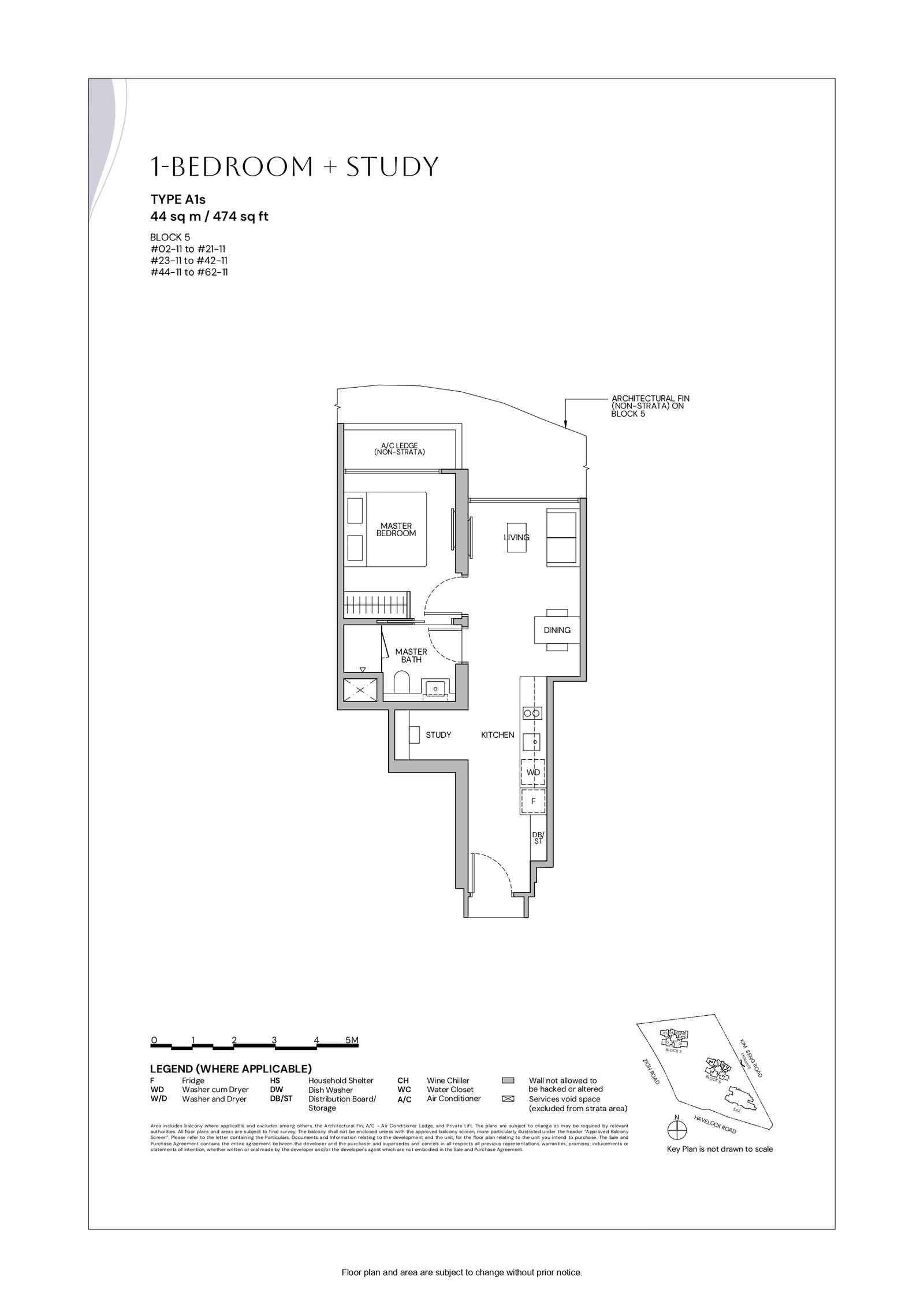 Zyon Grand 1 Bedroom Floor Plan 2