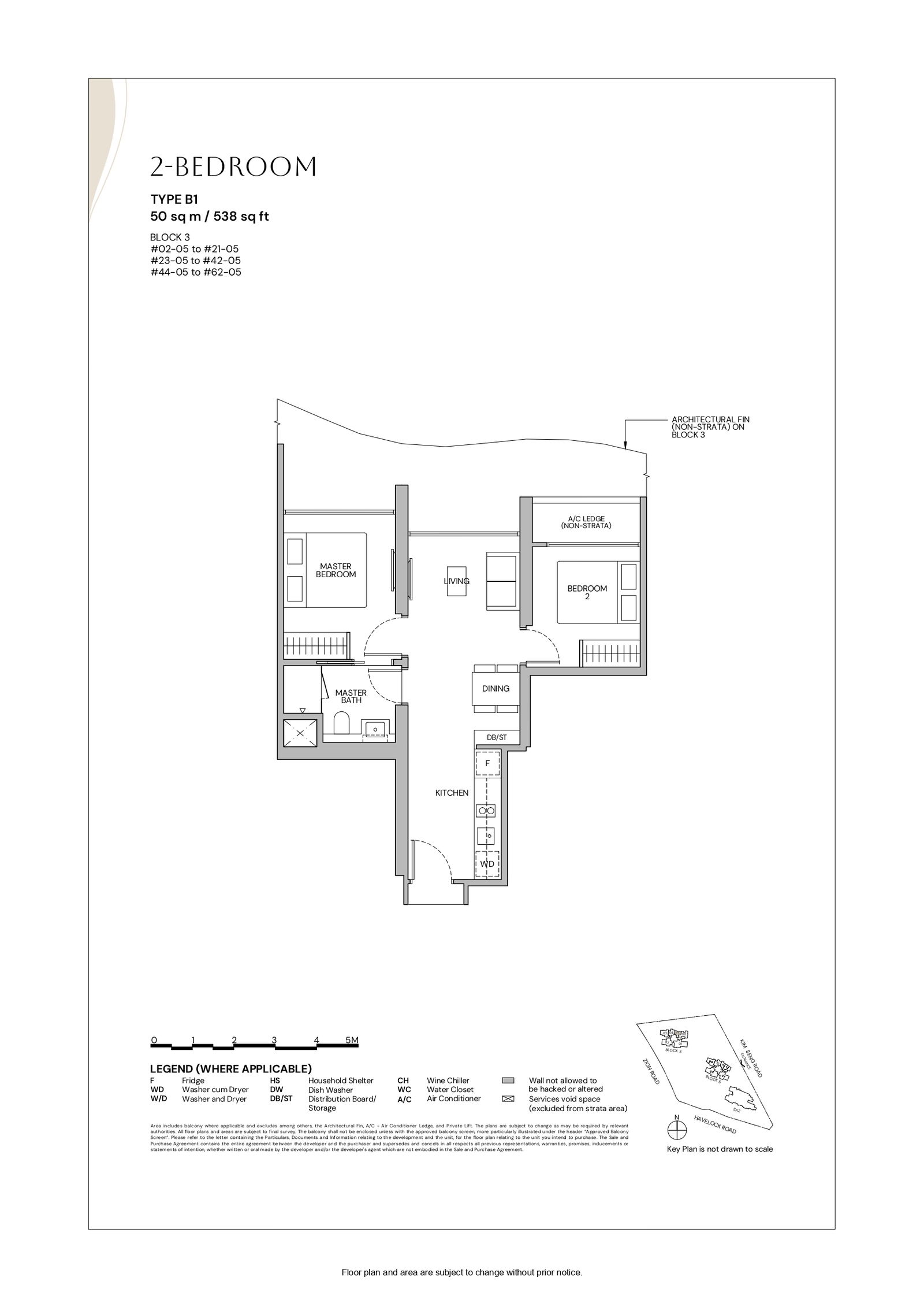 Zyon Grand 1 Bedroom Floor Plan 3