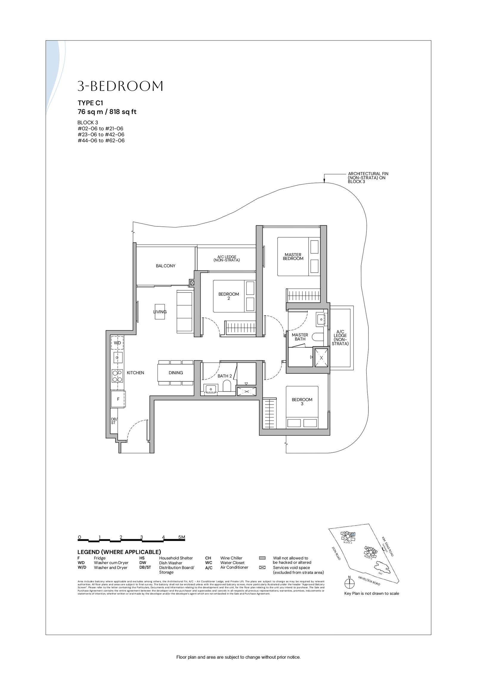 Zyon Grand 1 Bedroom Floor Plan 5
