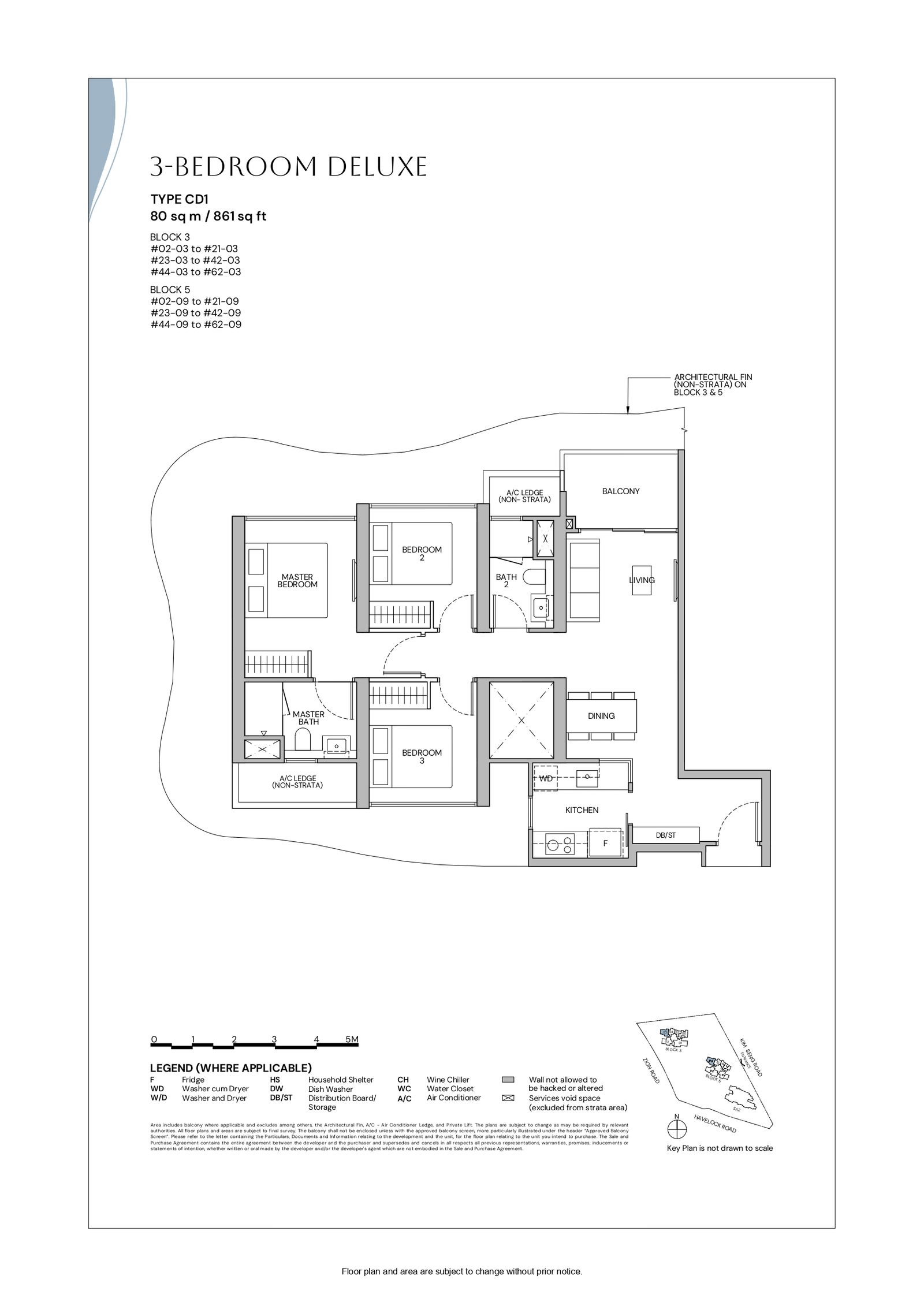 Zyon Grand 1 Bedroom Floor Plan 6