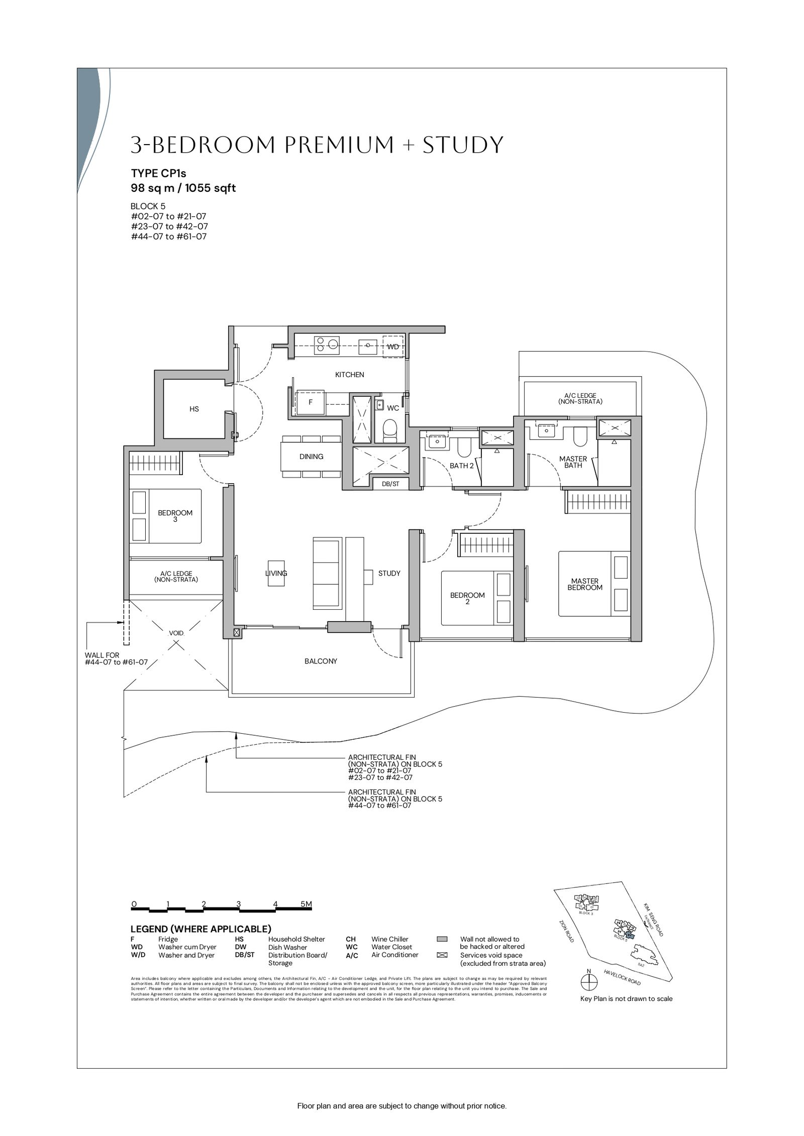 Zyon Grand 1 Bedroom Floor Plan 7